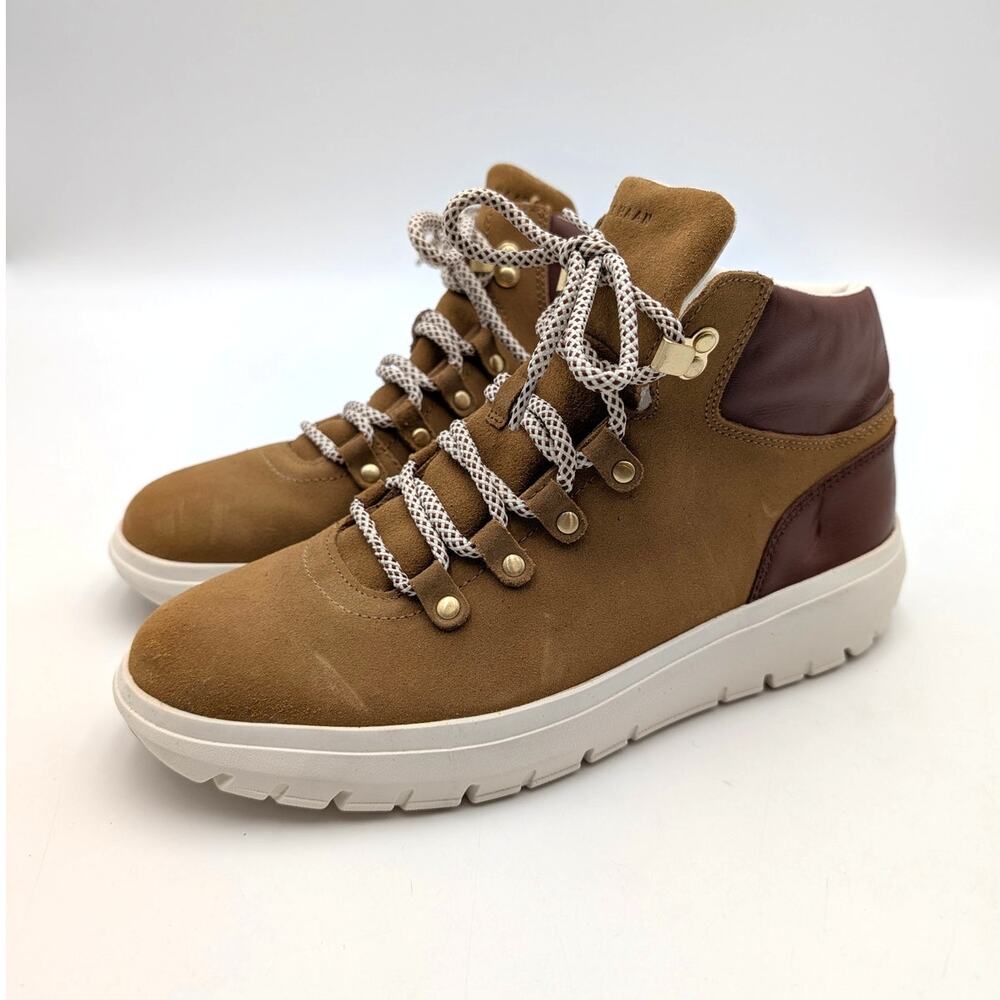 Cole Haan Grand Raelyn Waterproof Hiking Boots Gldn Honey Size US8.5B EU38.5